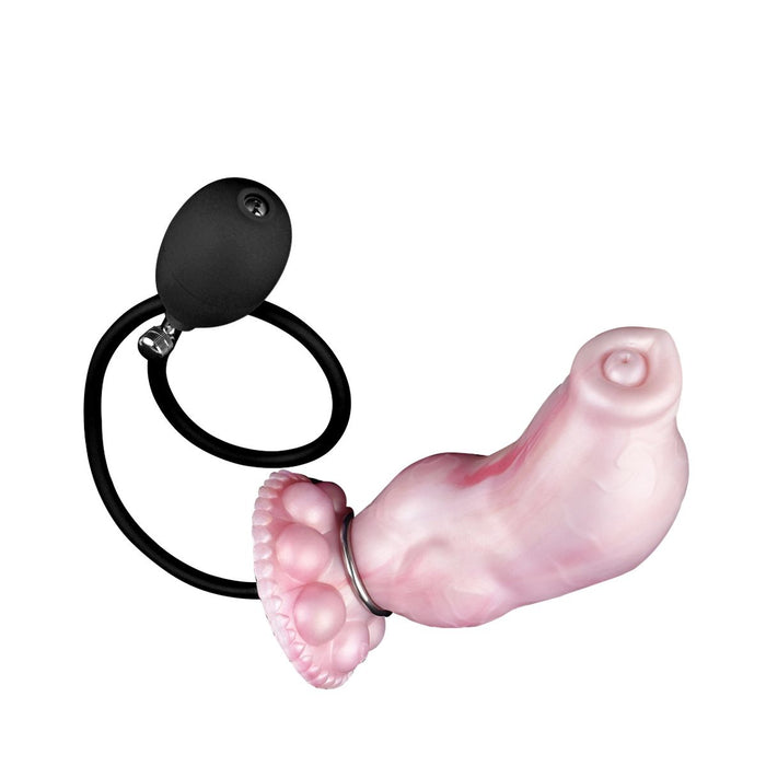 Kiotos Monstar - Deviant - Opblaasbare Dildo Nr. 92 - Roze/Wit-Erotiekvoordeel.nl