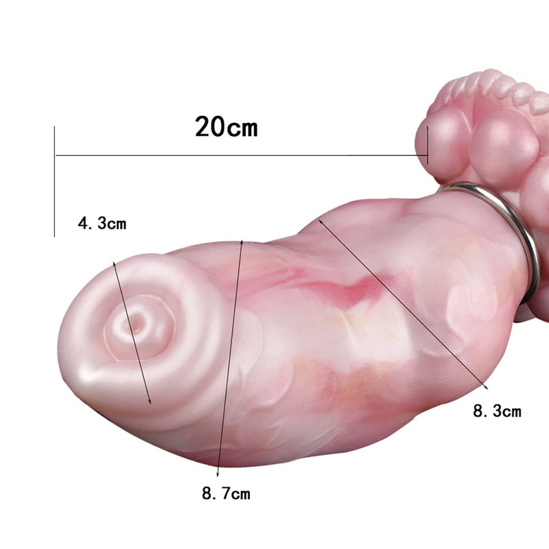 Kiotos Monstar - Deviant - Opblaasbare Dildo Nr. 92 - Roze/Wit-laced-up.nl
