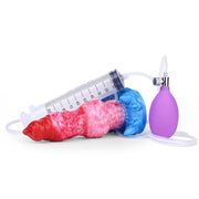 Kiotos Monstar - Blow Cum Cock - Opblaasbare Spuitende Dildo - Rood/Roze/Blauw-laced-up.nl