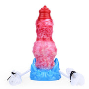 Kiotos Monstar - Blow Cum Cock - Opblaasbare Spuitende Dildo - Rood/Roze/Blauw-laced-up.nl