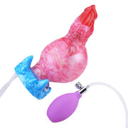 Kiotos Monstar - Blow Cum Cock - Opblaasbare Spuitende Dildo - Rood/Roze/Blauw-laced-up.nl