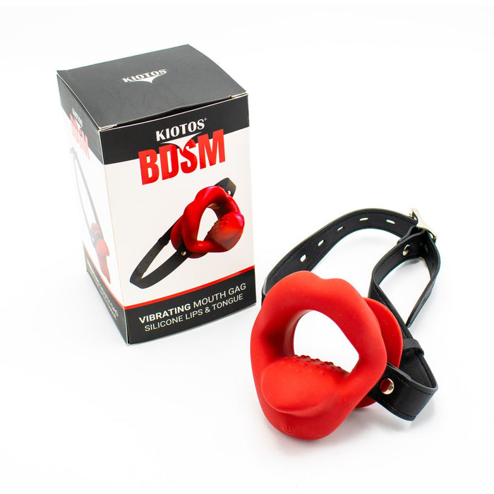 Kiotos - Vibrating Silicone Gag with Lips and Tongue