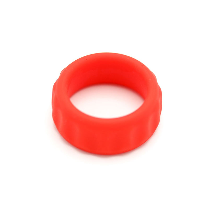 Kiotos - 2 in 1 Siliconen Cockring & Ball Stretcher - Rood/Groen-laced-up.nl
