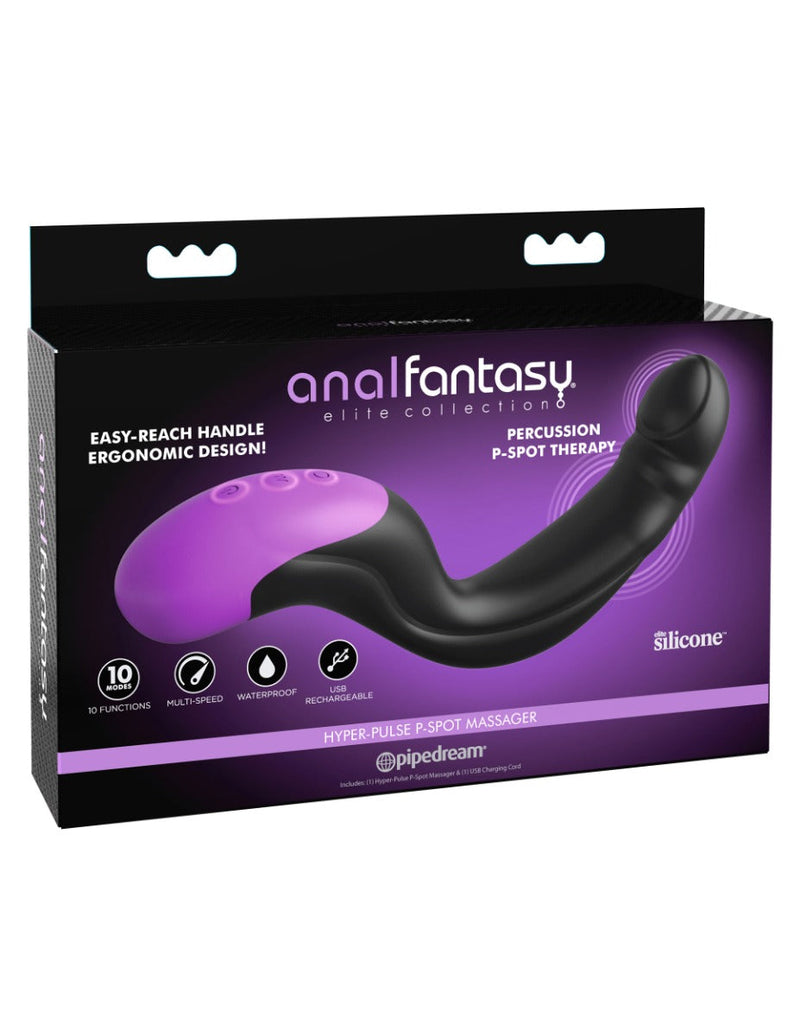 Pipedream - Anal Fantasy Elite Hyper-Pulse P-Spot Massager - Zwart/ Paars-laced-up.nl