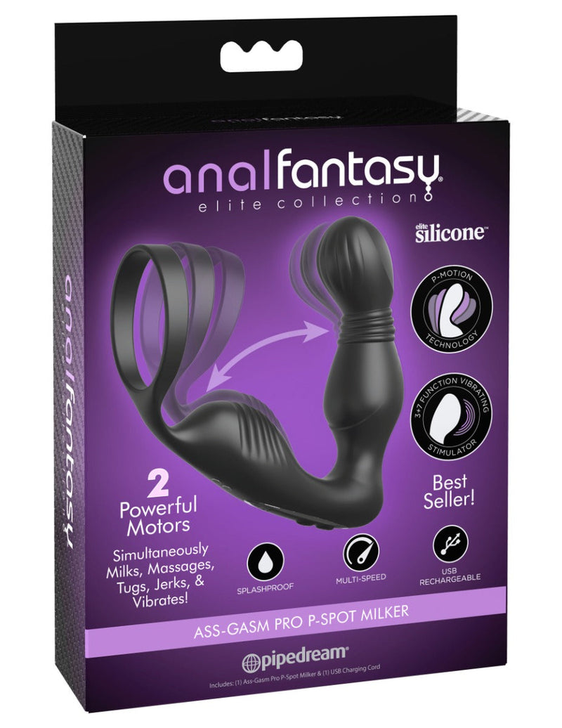Pipedream - Anal Fantasy Elite Ass-Gasm Pro P-Spot Milker- Zwart-laced-up.nl