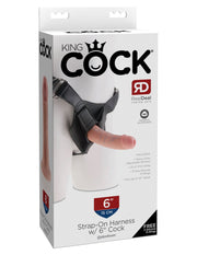 Pipedream - King Cock - Strap on Harness met Dildo - 15 cm - Lichte Huidskleur-laced-up.nl