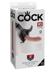 Pipedream - King Cock - Strap on Harness met Dildo - 20,5 cm -Lichte Huidskleur-laced-up.nl
