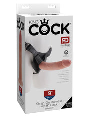 Pipedream - King Cock - Strap on Harness met Dildo - 23 cm - Lichte Huidskleur-laced-up.nl