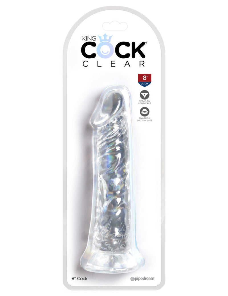 Pipedream - King Cock - Dildo - 20,5 cm - Transparant-laced-up.nl
