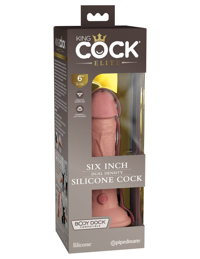 Pipedream - King Cock - Dual Density Dildo - 15 cm - Lichte Huidskleur-laced-up.nl