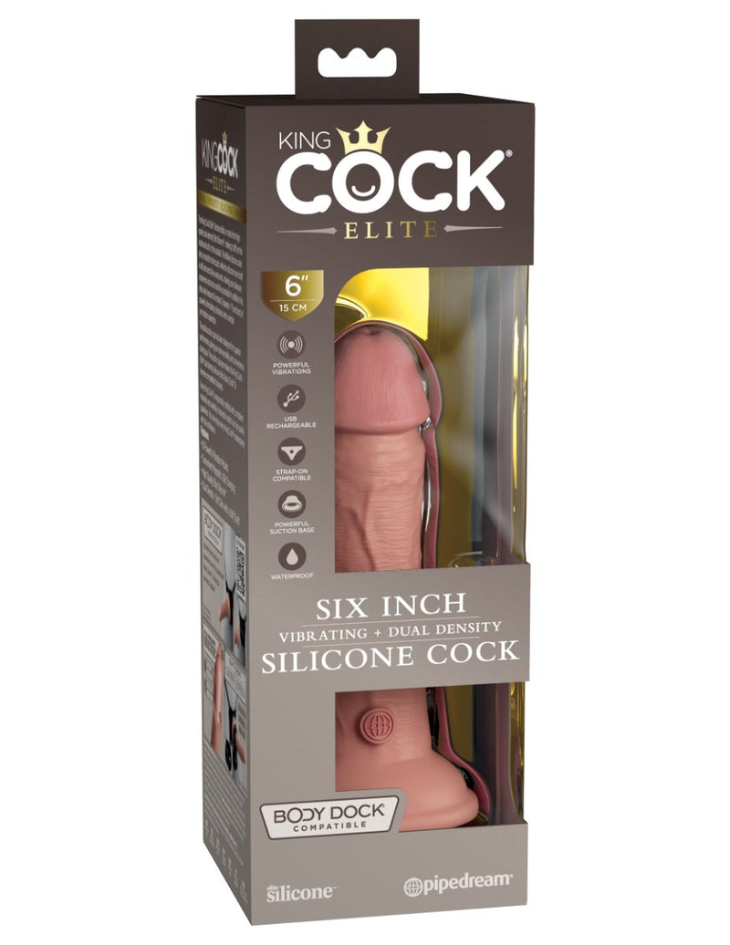Pipedream - King Cock - Dual Density Vibrerende Dildo - 15 cm-laced-up.nl