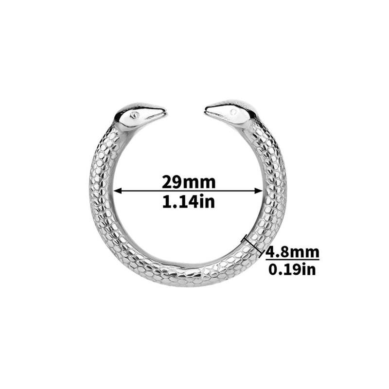 Kiotos - Cockring - Snake - Silber