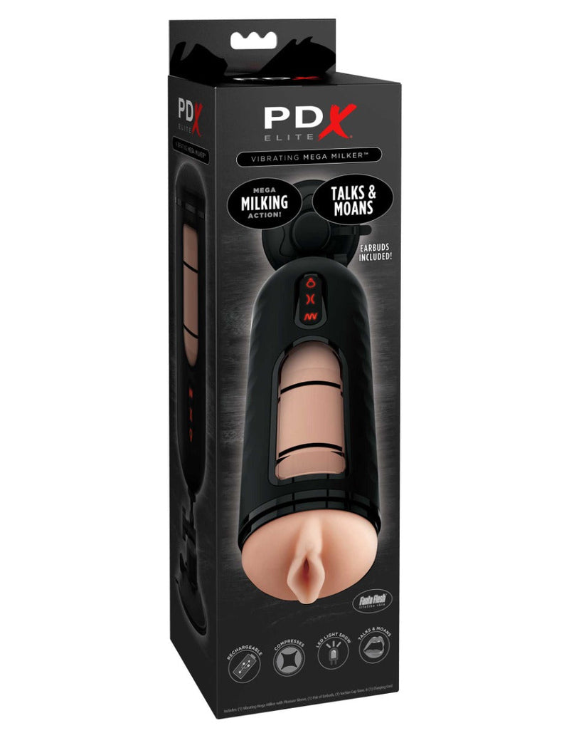 Pipedream - PDX Elite Vibrerende Mega Milker - Lichte Huidskleur/Zwart-laced-up.nl