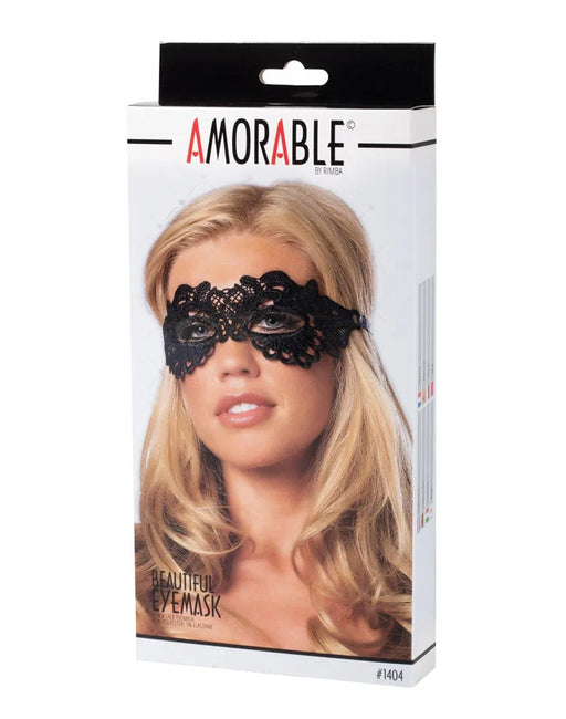 Amorable by Rimba - Kanten Oogmasker - One Size - Zwart-Erotiekvoordeel.nl
