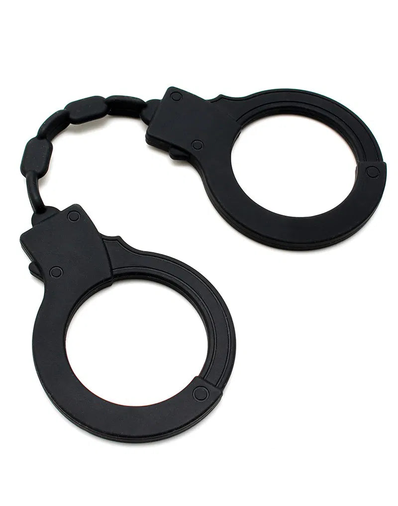 Esposas de policía de silicona - Negro