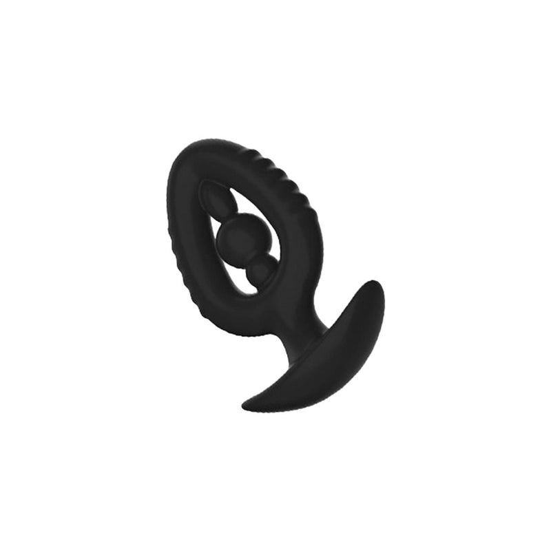 Kiotos - Silicone Anal Plug - Expander with Bead - Black