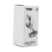 PLGZ - Diamond Facets Anaal Plug - Zilver met Transparante Siersteen-Erotiekvoordeel.nl