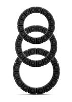 Shots Toys – Silicone Love Wheel – 3 Cockringen – Zwart-Erotiekvoordeel.nl