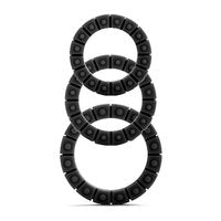 Shots Toys – Silicone Love Wheel – 3 Cockringen – Zwart-Erotiekvoordeel.nl