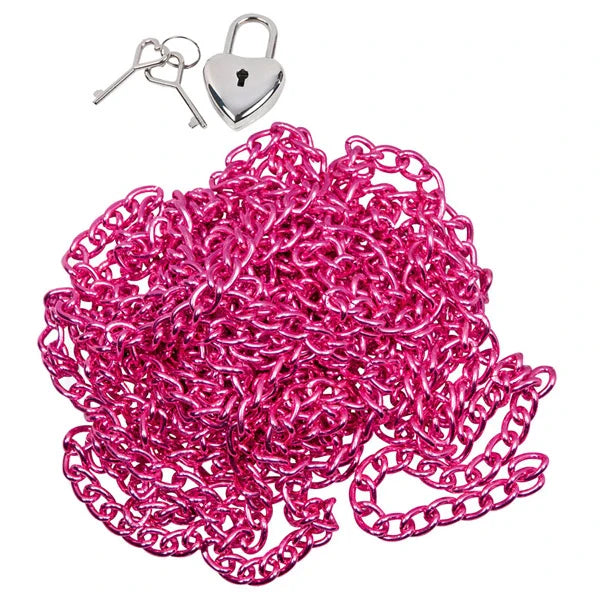 Ultimate Bondage Submission Chain - Bondageketting - 6 meter - Roze - Met slotje-laced-up.nl