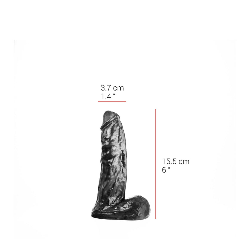 515 line - Dildo - 14.5 x 3.7 cm - Zwart-Laced-up.nl