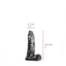 515 line - Dildo - 14.5 x 3.7 cm - Zwart-Erotiekvoordeel.nl