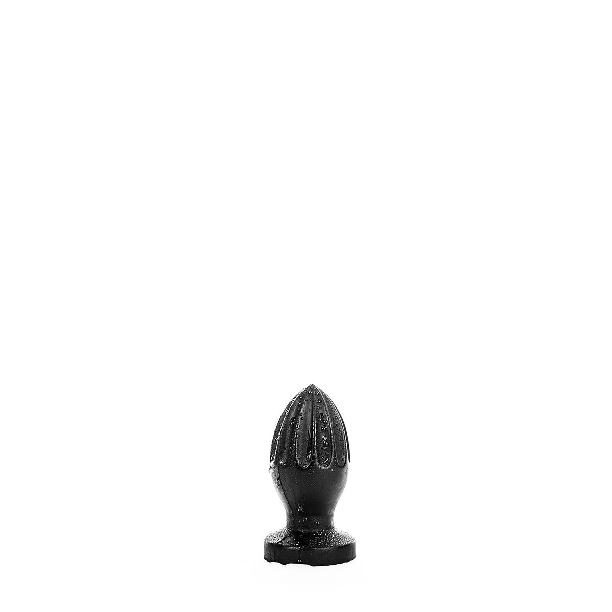 All Black - Buttplug - Met Groeven 12 x 5 cm - Zwart-Erotiekvoordeel.nl