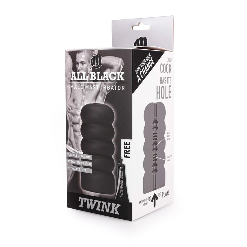 All Black - Masturbator Twink-Laced-up.nl