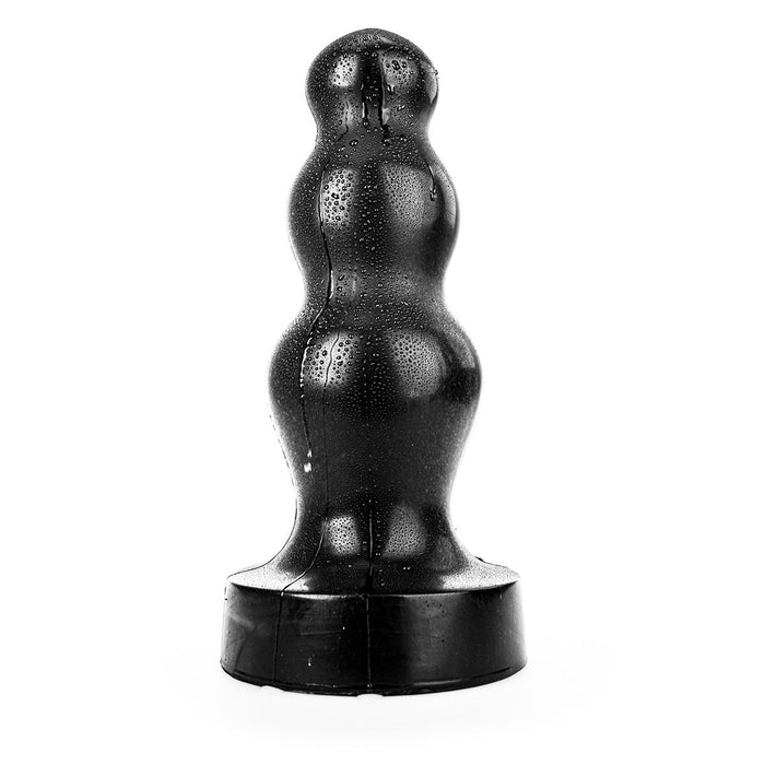 All Black - XXL Buttplug Met bolletjes 38 x 11.5 cm - Zwart