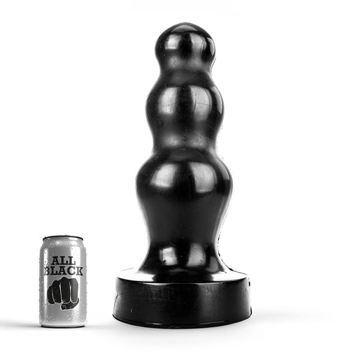 All Black - XXL Buttplug Met bolletjes 38 x 11.5 cm - Zwart