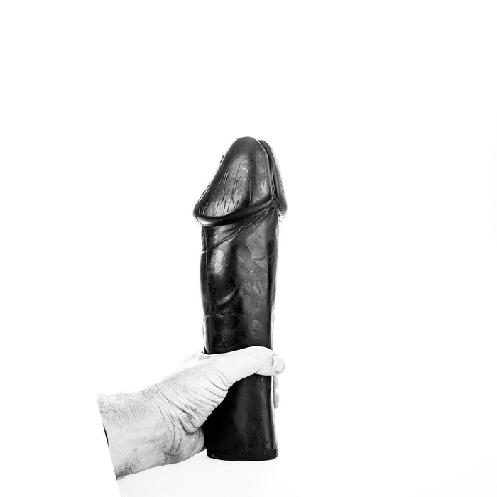 All Black - Zwarte Realistische Anaal Dildo Met Grote Eikel - 28 x 7.5 cm-Erotiekvoordeel.nl