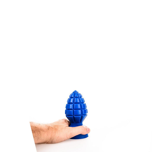 All Blue - Granaat Buttplug 15 x 6 cm - Blauw