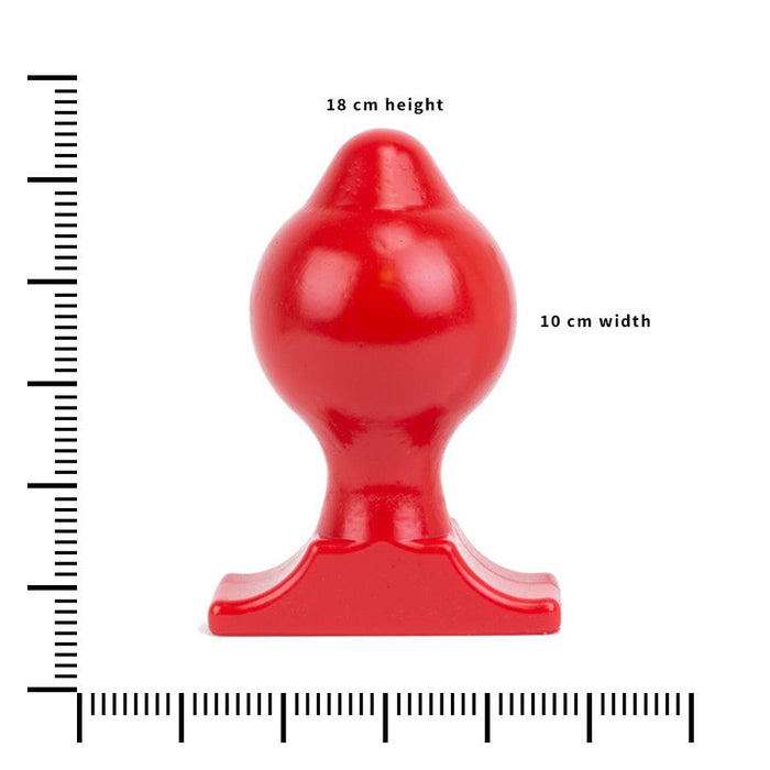 All Red - Buttplug 18 x 10 cm - Rood