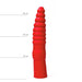 All Red - Geribbelde Anaal Dildo 33 x 6 cm - Rood