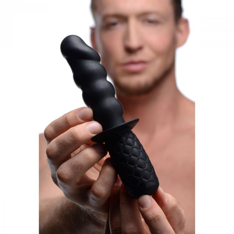 Ass Thumpers - The Handler - 10x Silicone Vibrating Thruster Anaal Dildo-Erotiekvoordeel.nl