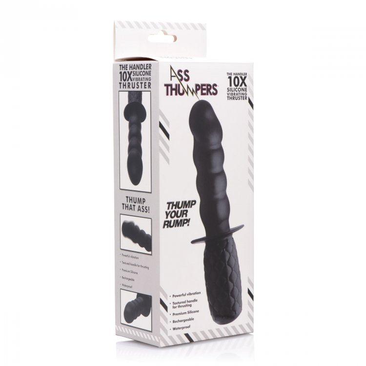 Ass Thumpers - The Handler - 10x Silicone Vibrating Thruster Anaal Dildo-Erotiekvoordeel.nl