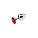 Buttplug Aluminium Met Rood Kristal - Small-Laced-up.nl