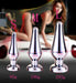 Buttplug Aluminium Met Transparant Kristal - 130 mm x 46 mm-Laced-up.nl