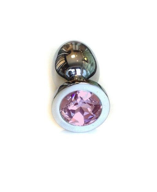 Buttplug RVS Met Roze Kristal - Large