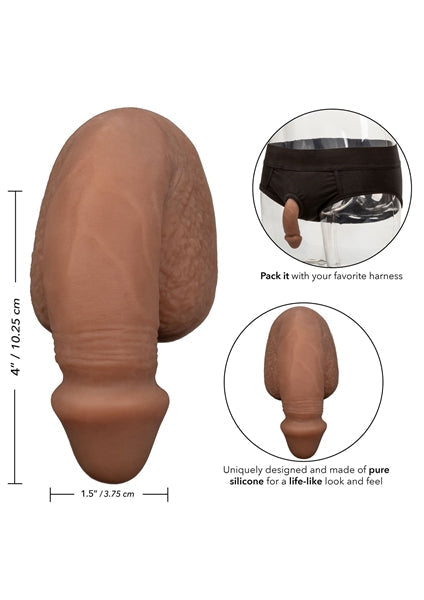 Calexotics - Siliconen Packing Penis - Slappe Penis - FtM Drag - 10,25 cm - medium huidskleur-Laced-up.nl