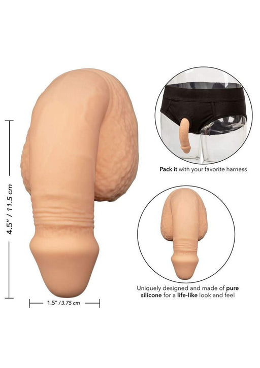Calexotics - Siliconen Packing Penis - Slappe Penis - FtM Drag - 12,75 cm - lichte huidskleur-Laced-up.nl
