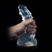 Dark Crystal - Dildo Met Noppen 22 x 5 cm - Transparant