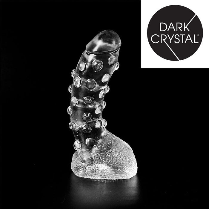 Dark Crystal - Dildo Met Noppen 22 x 5 cm - Transparant