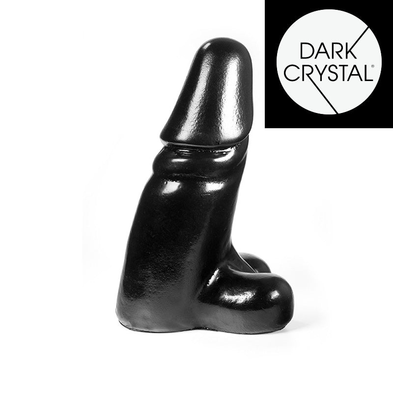 Dark Crystal - Dildo Met Balzak 35 x 12 cm - Zwart