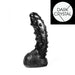 Dark Crystal - Dildo Met noppen 22 x 5 cm - Zwart
