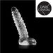 Dark Crystal - Geribbelde Dildo 26,5 x 6 cm - Transparant