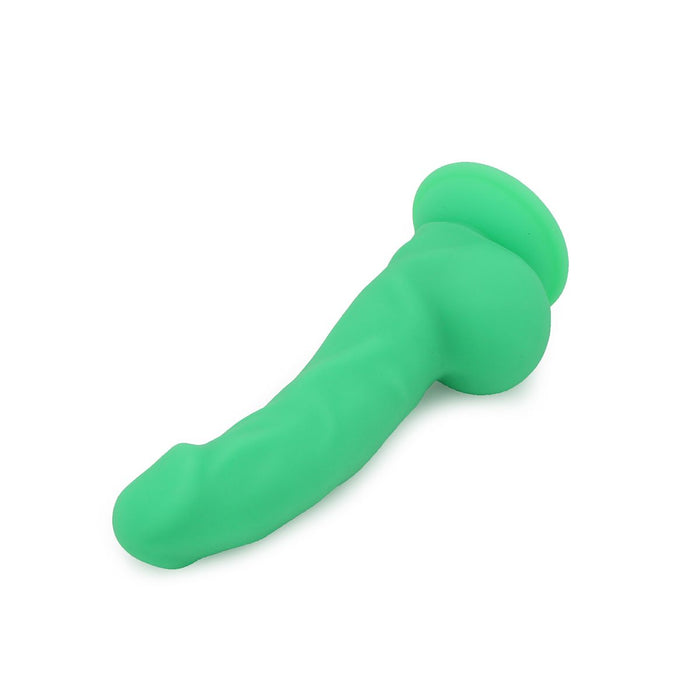 DeLuxe Pure Nature Neo Colours Siliconen Dildo 23 x 4.1 cm - groen
