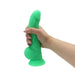 DeLuxe Pure Nature Neo Colours Siliconen Dildo 23 x 4.1 cm - groen
