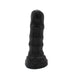 Dinoo - XXL Anaal Dildo Met Ribbels Van TPE - Zwart