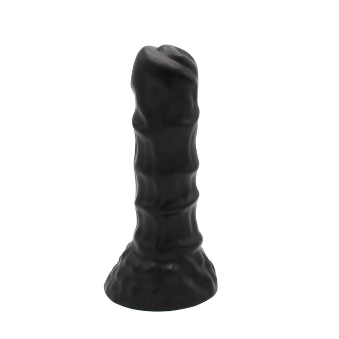 Dinoo - XXL Anaal Dildo Met Ribbels Van TPE - Zwart